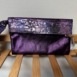 Purple Sequin Women's Clutch